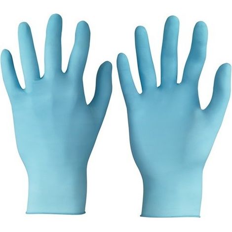 ANSELL 100x Guantes desechables TouchNTuff 92-670 Talla 8,5-9 azul claro nitrilo - 92-670-8,5-9