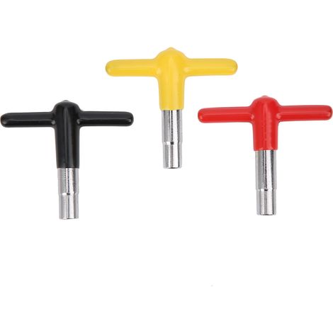 3 Clés de Batterie en Forme de T avec Revêtement en Silicone pour Pièces d'Instruments de Musique (1/5)