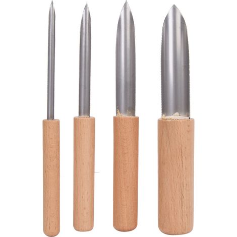 Lot de 4 emporte-pièces semi-circulaires pour poterie, outil DIY de sculpture et gravure sur argile, céramique modelage. (1/5)