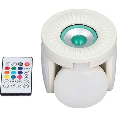 Bluetooth-Lautsprecher, 36W E27 RGB-Mehrfarben-LED-Lampe mit Fernbedienung, Partylicht 85-265V, eingebauter Lautsprecher (zufällige Farbe) (1/4)