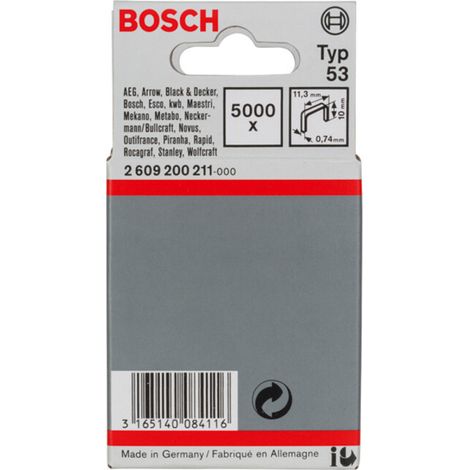 Serre-fils fin Bosch type 53 11,4 x 0,74 x 10 mm 5000 pièces (1/5)