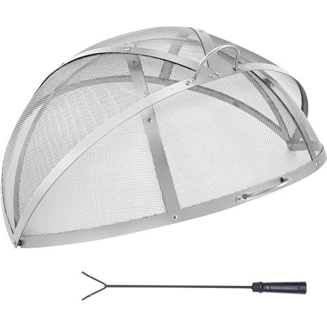 Pare-étincelles pour Brasero Extérieur 1016 mm Grille de Protection Contre les Étincelles de Feu Acier Inoxydable Écran Pare Feu Ouverture Facile avec Accessoires pour Foyer, Patio, Arrière-cour (1/5)