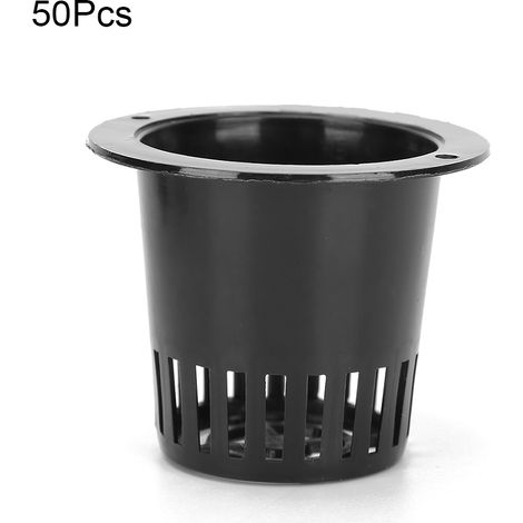 50 Pots de Culture Hydroponique Panier Filet Noir pour Plantes Sans Sol, Culture de Fleurs