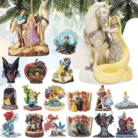 Ensemble de 18 décorations de Noël sur le thème de La Belle et la Bête : pendentifs pour sapin, maison et Nouvel An