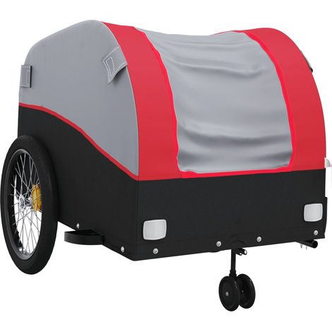 Remorque chariot transport de vélo 45 kg fer rouge (1/5)