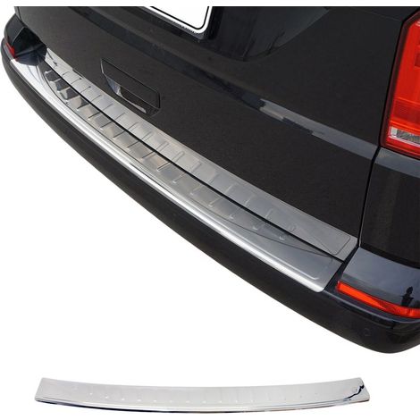 Protection Seuil de Pare-Chocs Arriére Compatible avec VW T6 Transporter tout 2015-2024 Hayon Acier inox Brillant