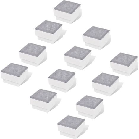 Confezione da 12 luci LED da incasso 100 x 100 x 68 mm impermeabili per esterni in policarbonato nero 020046359