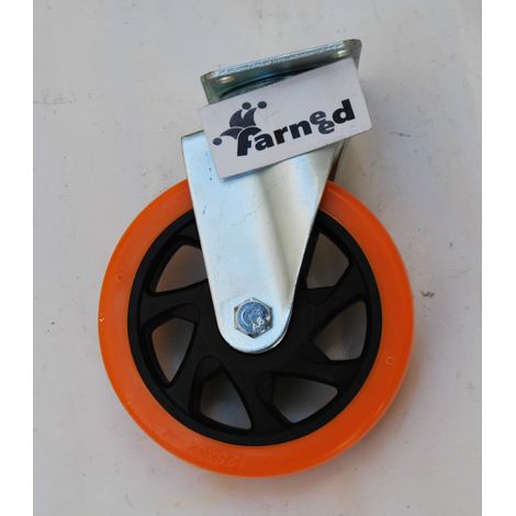RUOTA RUOTE ROTELLE 125x32 mm 5&quot CARRELLO CARRELLI INDUSTRIALI GIREVOLE CUSCINETTI 374b