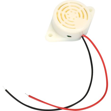 Lot de 5 avertisseurs sonores actifs 95 dB, 3-24 V CC, bip continu, avec fil de connexion SFM-27 (1/5)