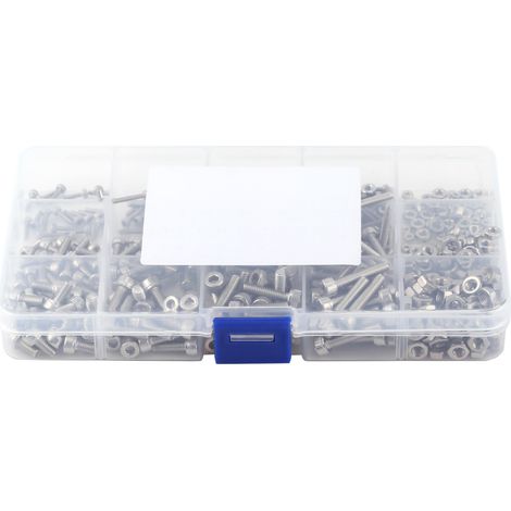 480pcs M2 M3 M4 Stainless Steel SS304 Hex Socket Cap Head Screws and Nuts Assrotment Set