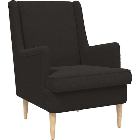 vidaXL Armchair Black Bouclé