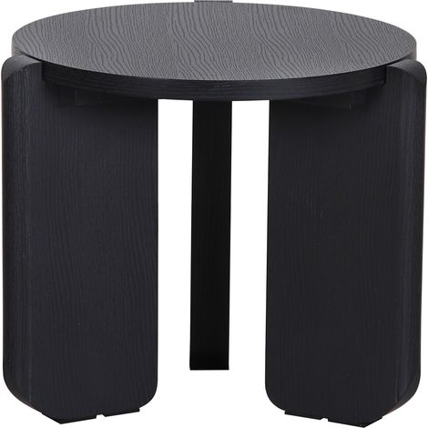 Selsey Preffines S – Couchtisch, Ø 50 cm, Eschenholzoptik schwarzgrau