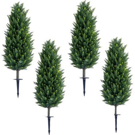Árboles de topiario en forma de bola, plantas artificiales, decoración para interiores y exteriores, A-4 piezas (1/2)