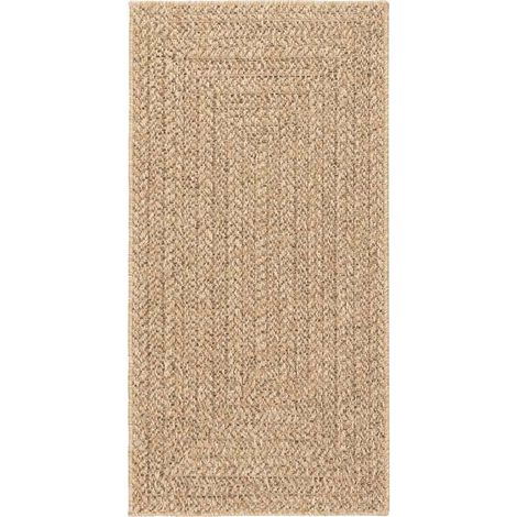 Alfombra ZIZUR apariencia de yute interior exterior 100x200 cm vidaXL
