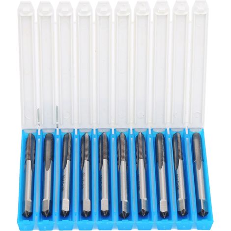 10 pièces Tarauds Machine M6x1 H2 Acier Rapide Droits pour Métaux (1/5)