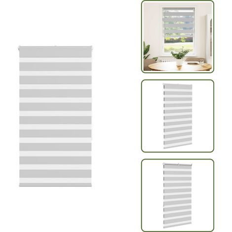 The Living Store Doppelrollo Hellgrau 85x150 cm Stoffbreite 80,9 cm Polyester - Jalousie (1/5)