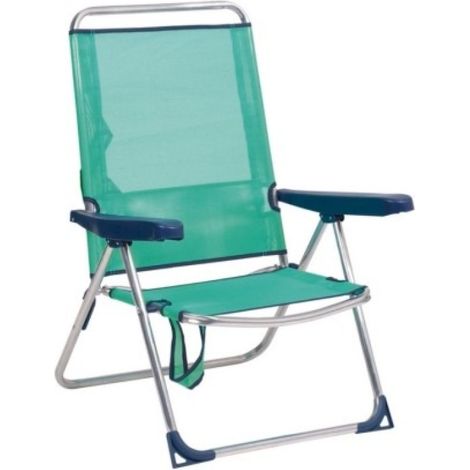 ALCO playera alta respaldo bajo 672alf/30 , Playera alta 672ALF/30. -Marca: Alco. -Modelo:672ALF/30. -Silla Tumbona baja de playa hecha con tubo de metal y tejido decorado liso con (1/5)