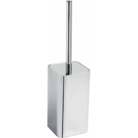 Porta Scopino Bagno WC da Terra in Acciaio Moderno Design Minimal Ella