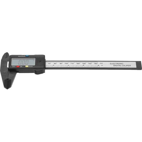 Pied à coulisse numérique grand écran LCD 0 à 6 pouces PA66, outil de mesure à arrêt automatique pour établi et bricolage à domicile (1/5)