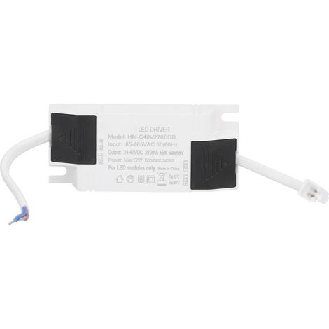 Driver LED 12 W à courant constant 270 mA, entrée AC 85-265 V, sortie DC 24-40 V, transformateur d'alimentation