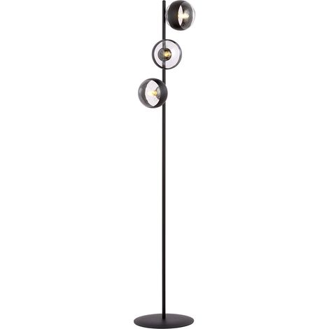 Lampada da terra Emibig ROSSI Stripe nera in vetro 3xE14 (1/2)