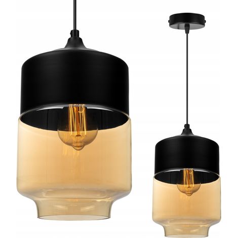 LAMPADAIRE SUSPENDU, PLAFONNIER EN VERRE, ABAT-JOUR LED
