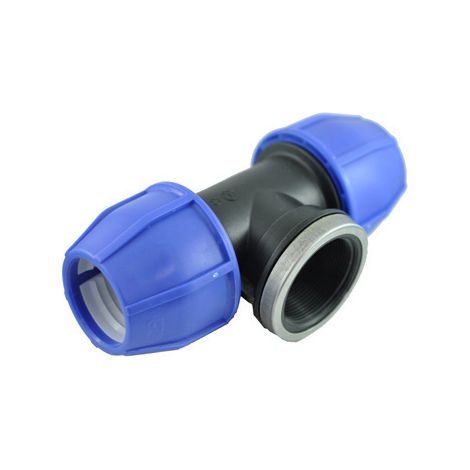 Conector de compresión de tipo T r/hembra 20mm x 1/2” (1/2)