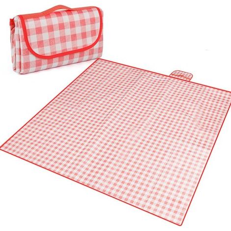 Couverture de pique-nique – 2x2 m – Rouge – Imperméable – Pliable – Camping, randonnée, parc (1/5)
