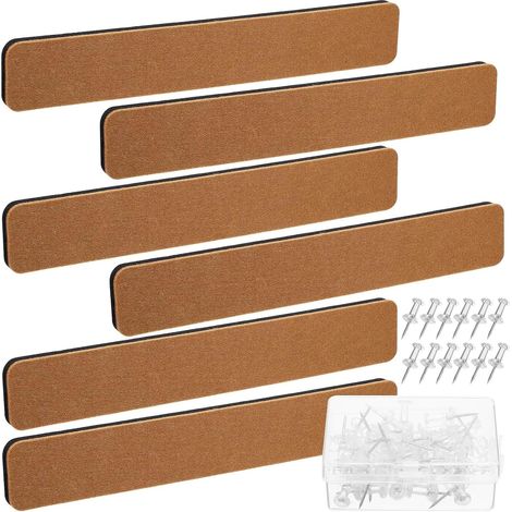 Lot de 12 barres feutre autocollantes pour tableau d'affichage, avec (1/5)