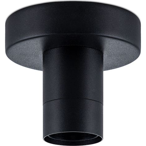 Paco Home Deckenleuchte Stabile Lampenaufhängung E27 1-Flammig Einfache Montage  Schwarz,  Rauchglas A60 - 150 Lumen / 5W