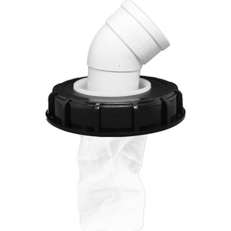 Filtre pour couvercle de conteneur IBC, couvercle cylindrique droit de 165 mm, angle de 45°, convient aux conteneurs IBC 1000 L DN150. (1/5)
