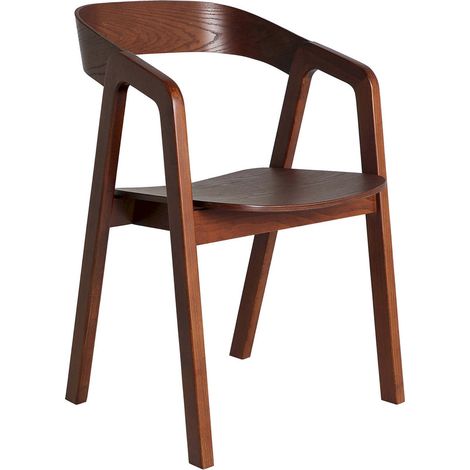 Chaise nordique en bois de hêtre style scandinave élégant - Brun bois de hêtre foncé (1/5)