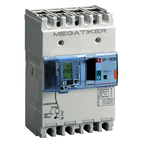 Interruttore Magnetotermico 3P+N/2 160A 25Ka M1 160B  (Bticino Cod. T714B160D)