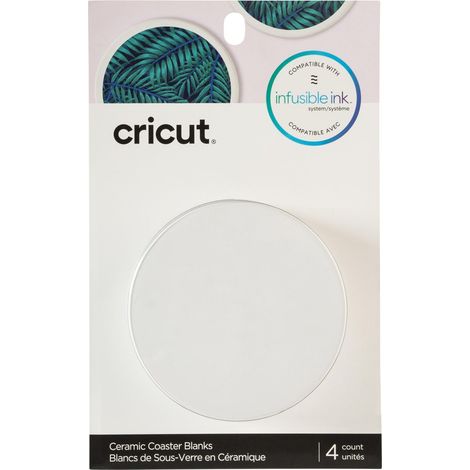 Cricut Weiße Keramik-Untersetzer 9,1 cm im 4er-Set (1/3)