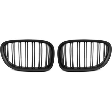 Grilles calandre BMW Serie 7 F01 de 2009 a 2015 Double barre noir mat-28699107 (1/4)