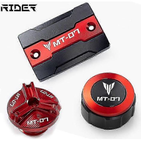 Accessoires moto : bouchon de réservoir de liquide de frein avant et arrière, bouchon de remplissage d'huile, compatible avec Yamaha MT-07 (2014-2019, 2020, 2021, 2022) (1/4)