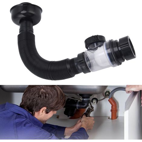 Flexibles Entwässerungsrohr aus PVC, flexibel, schwarz [Flexibles Entwässerungsrohr aus PVC, flexibel, schwarz] (1/5)