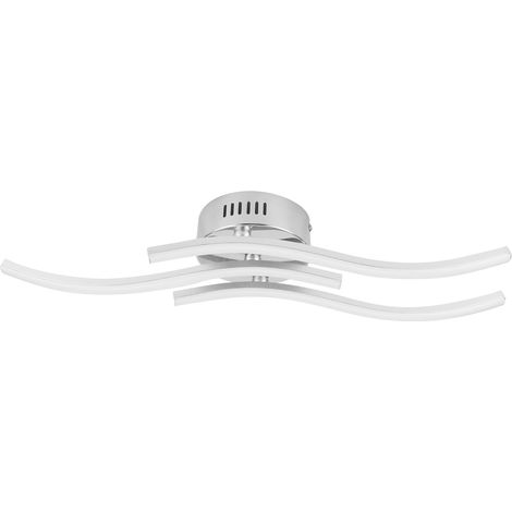Moderne skandinavische LED-Deckenleuchte im Wellendesign, geeignet für Wohnzimmer, Schlafzimmer, Büro, Esszimmer, CE (EMV+LVD) + ROHS-zertifiziert, AC85-265V Spannung, Set mit 3 warmen Lichtwellen C00 (1/5)