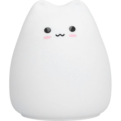 Lampe tactile LED en forme de chat, veilleuse en silicone à 7 couleurs changeantes pour chambre d'enfant (1/5)