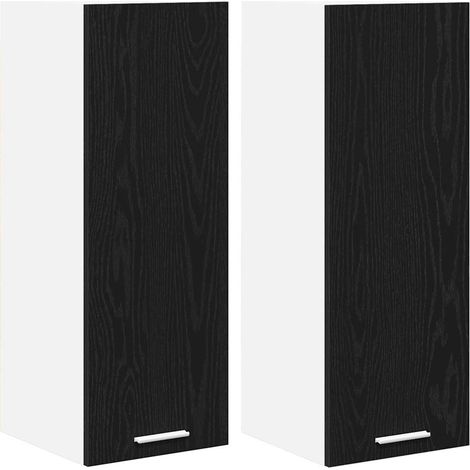 Maison Exclusive - Armadio pensile 2 pcs Rovere Nero e Bianco 30 x 31 x 80 cm