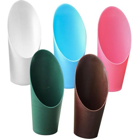 Outils de Jardinage Portables Lot de 5 Pelles à Terreau en Plastique PP Pelless à Terreau Légères et Faciles à Utiliser sans Bavure pour Jardinières et Plantation de Succulentes (1/5)