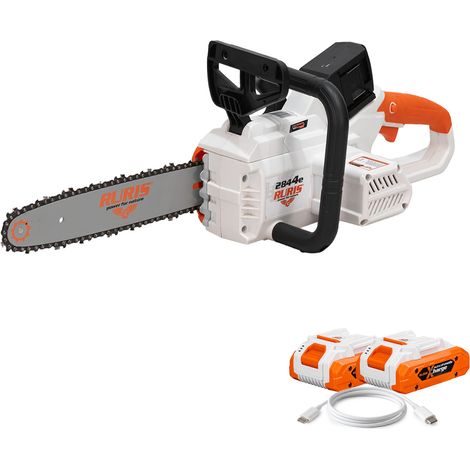 Tronçonneuse sans fil RURIS 2844e 2x20V avec batteries incluses - Moteur Brushless - Guide-chaîne 30 cm - Tension SDS