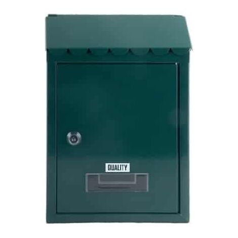 CASSETTA BUCA POSTALE LETTERE POSTA FERRO CASA ESTERNO VERDE 961vit (1/2)