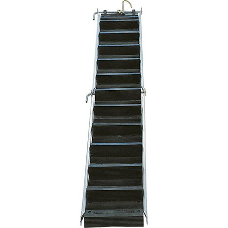 Sofop – Échelle de toit souple en caoutchouc 1.60 x 0.40m – 6 marches antidérapantes – Raccordement jusqu'à 6.40m – Charge maximale 130kg – 320501