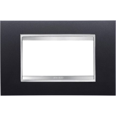 PLAQUE LUX 4P ARDOISE GEWISS GW16204VA (1/2)