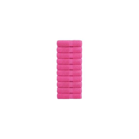 SOLUND Asciugamani da bagno di qualità premium, confezione da 10, rosa, 30 x 30 cm, 600 g/m² - Crezuo (1/4)