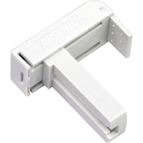 Gardinia Universal-Klemmträger weiß, Kunststoff, 2 Stück Klemmträger