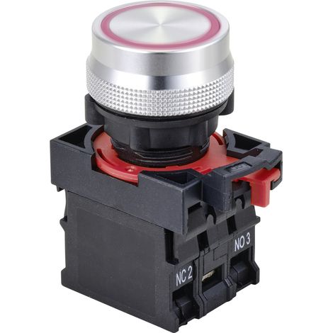 TRU COMPONENTS TC-10091040 ONPOW26-11E/R/12V Druckschalter 250 V 5 A 1 x Ein/(Ein) tastend Rot IP40 (1/3)
