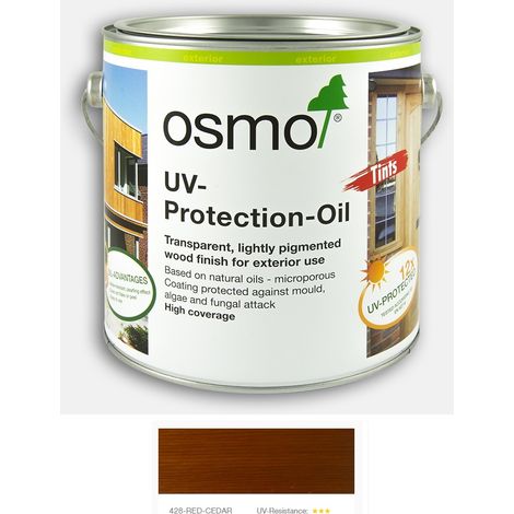 Osmo UV Protection Oil Tints - With Film Protection - Cedar - 750ml
