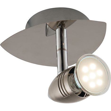 "Spot SUNNY in metallo nichel con punto luce orientabile e lampadina inclusa" (1/3)